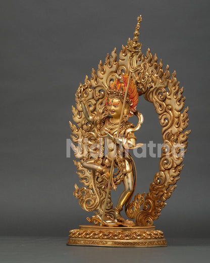 Dorje Phagmo Statue | 24K Gold Fire-Gilded Copper Artwork