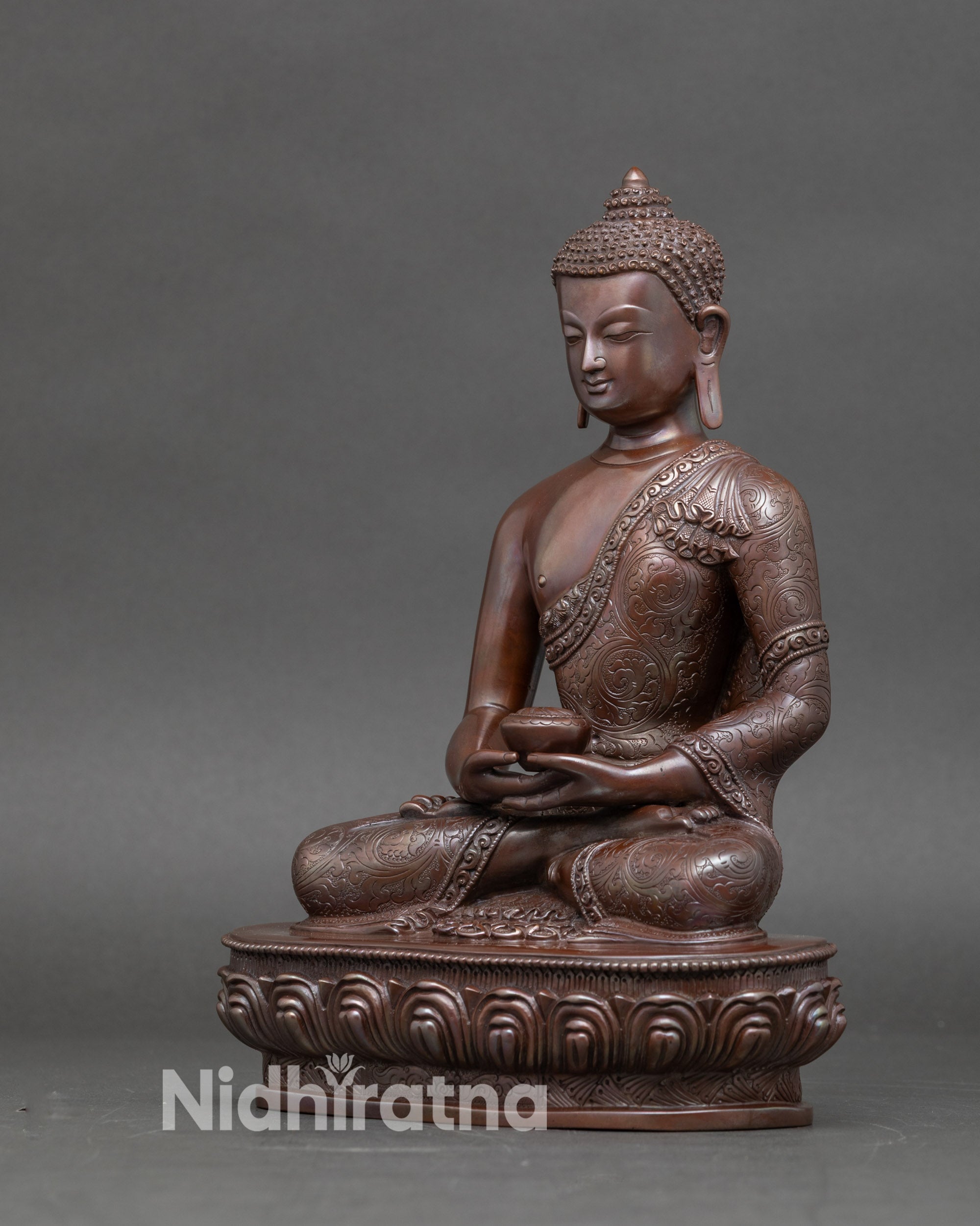 Handcrafted Three Buddha Statue Set for Home Altar | Nepalese Buddhist Art