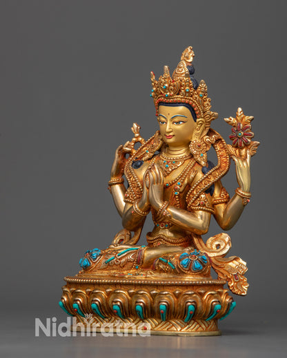 Chenrezig Avalokiteshvara Statue: Embodiment of Compassion