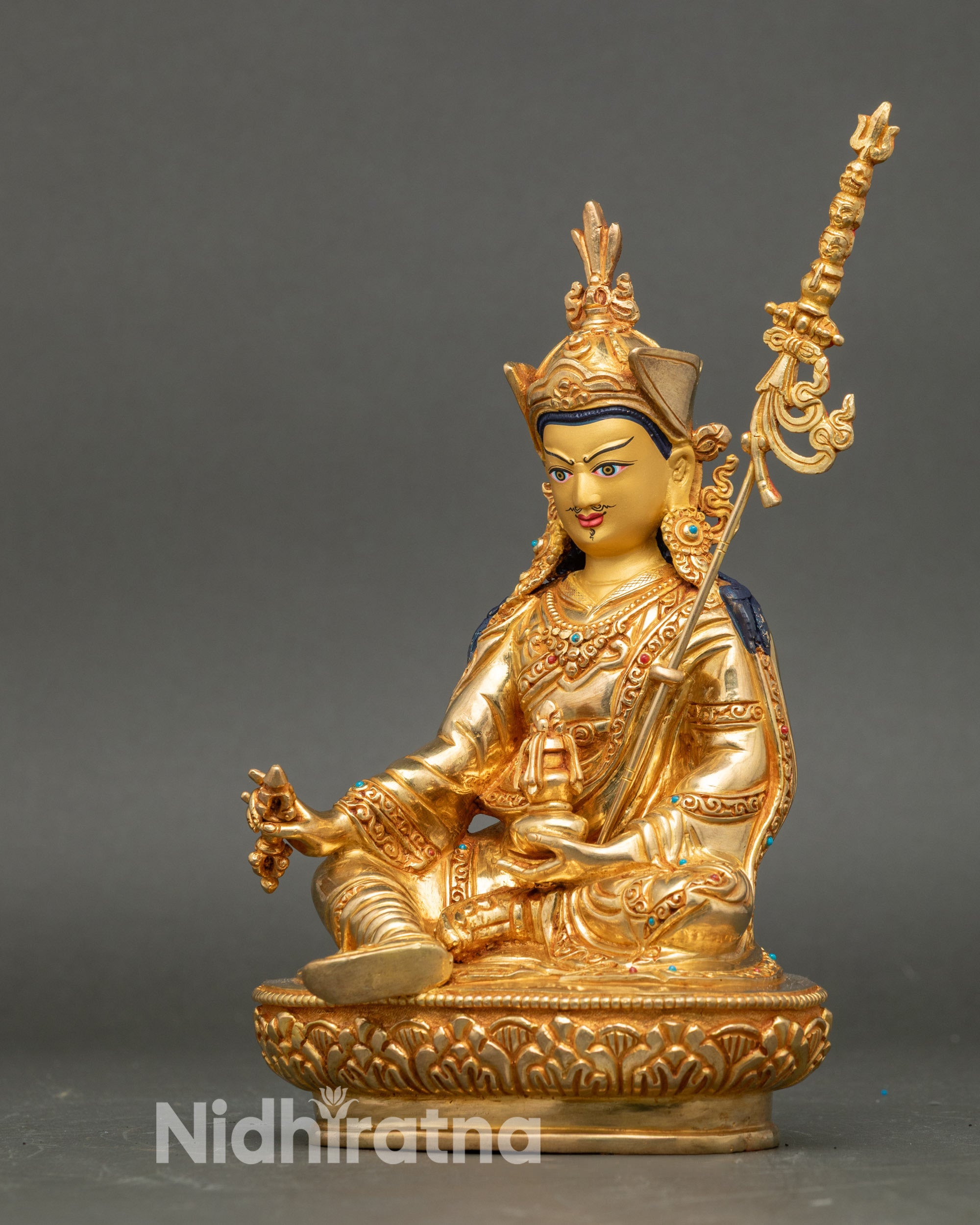 Guru Rinpoche Statue Handmade in Nepal | Tibetan Buddhist Protector