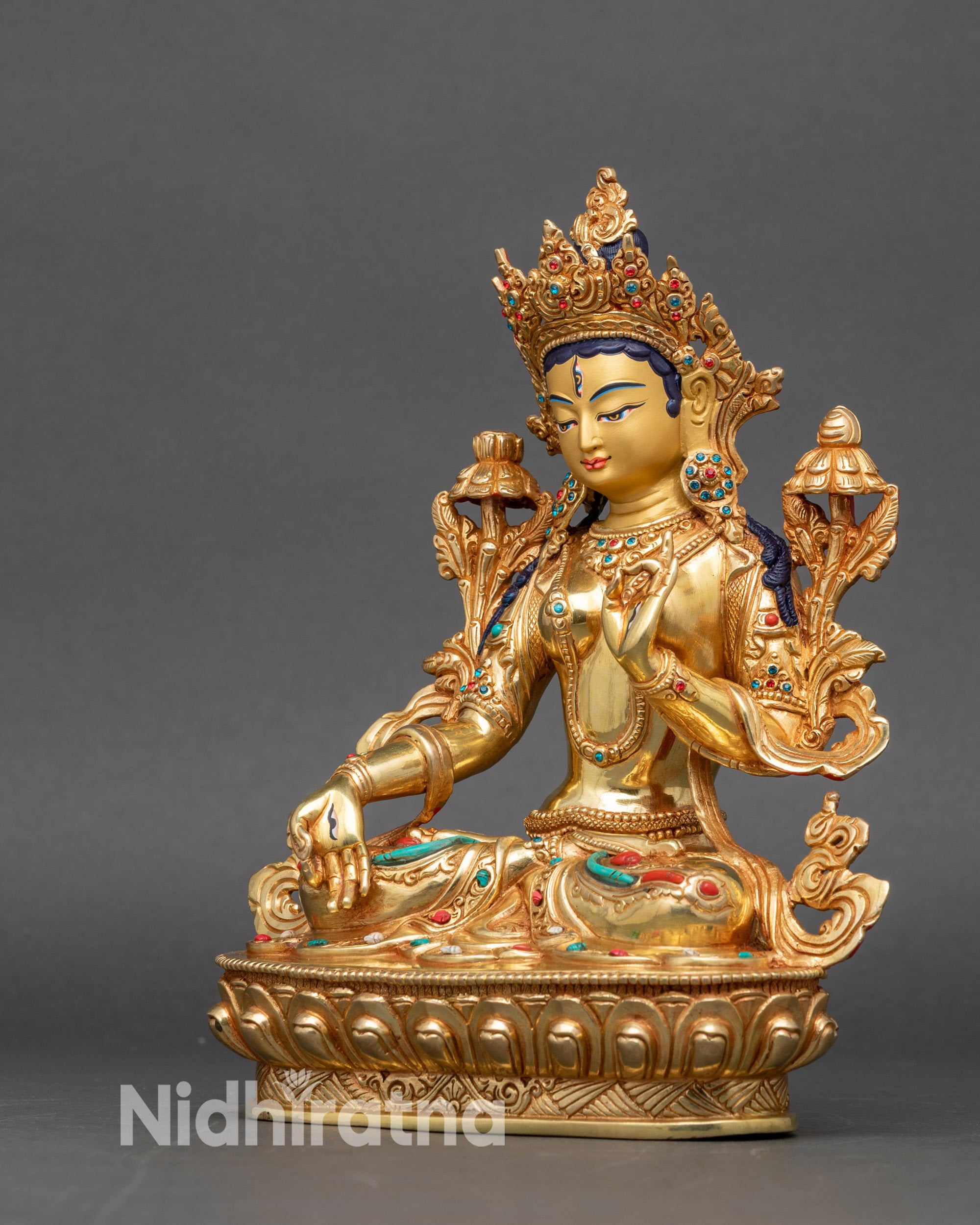 White Tara Statue for Meditation Room | Sacred Buddhist Decor