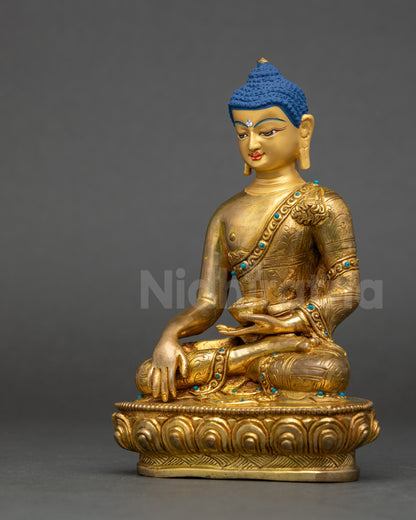 Enlightened Buddha Statue | Traditional Lost Wax Nepalese Craft