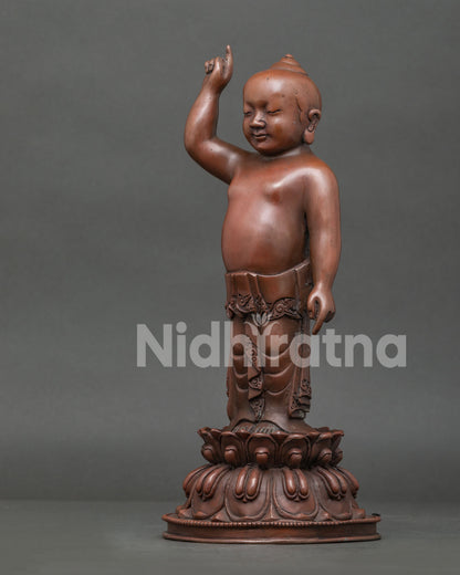 Oxidized Little Buddha Statue | Buddhist Zen Decor