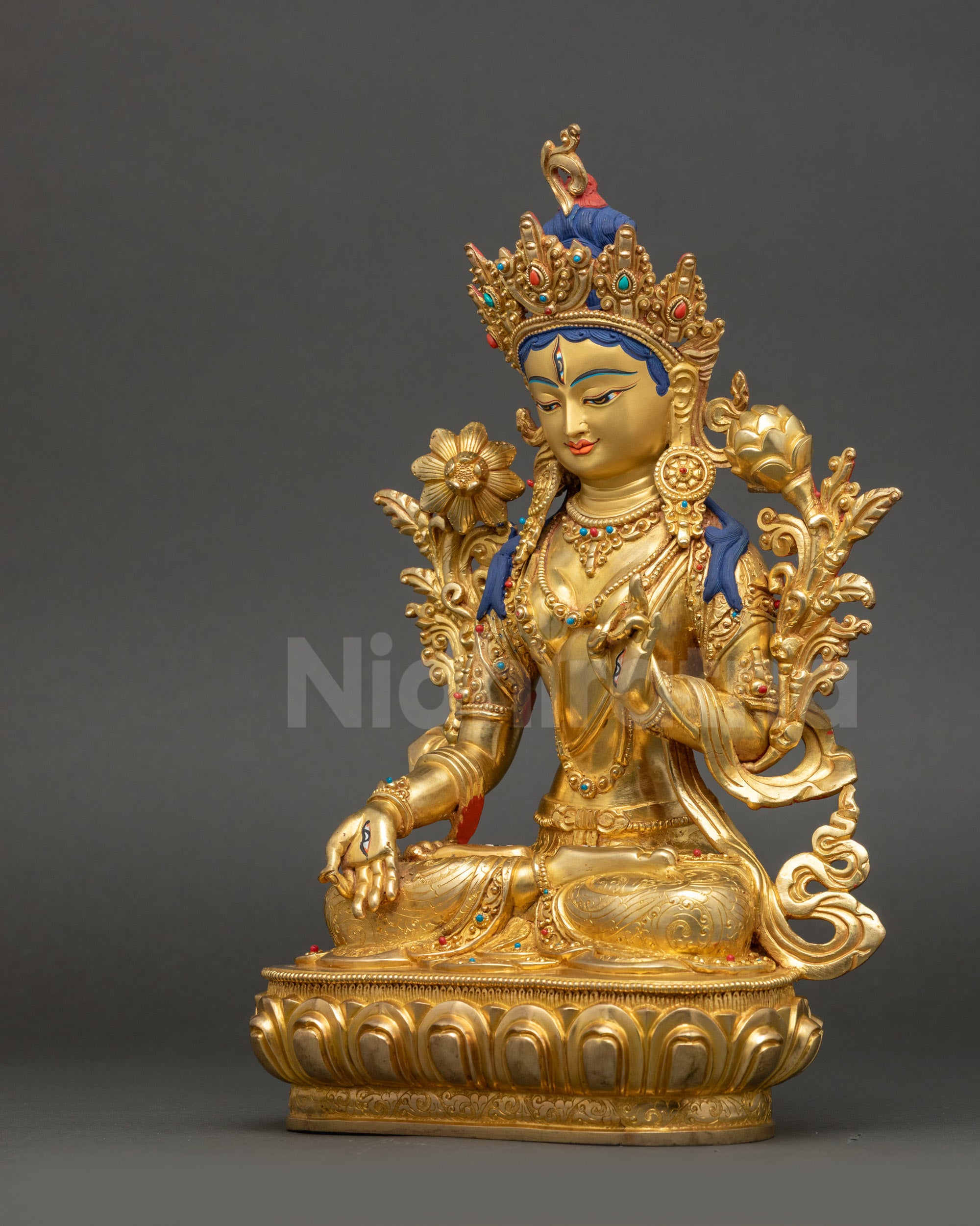 Buddhist White Tara Sculpture for Wisdom and Peace