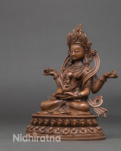 Oxidized Prajnaparamita Statue for Spiritual Growth