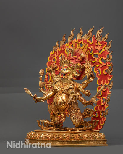 Exquisite Dharmapala Sculpture | Buddhist Guardian for Meditation