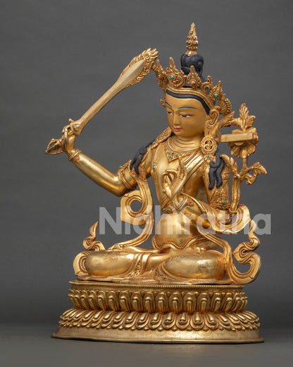 Manjushri Bodhisattva Statue – Handmade in Nepal