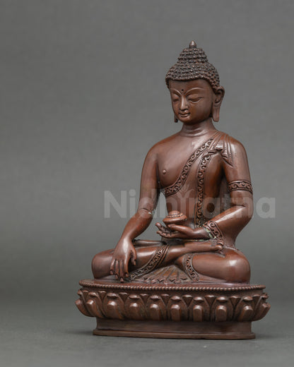 Oxidized Shakyamuni Buddha Statue for Meditation Practice