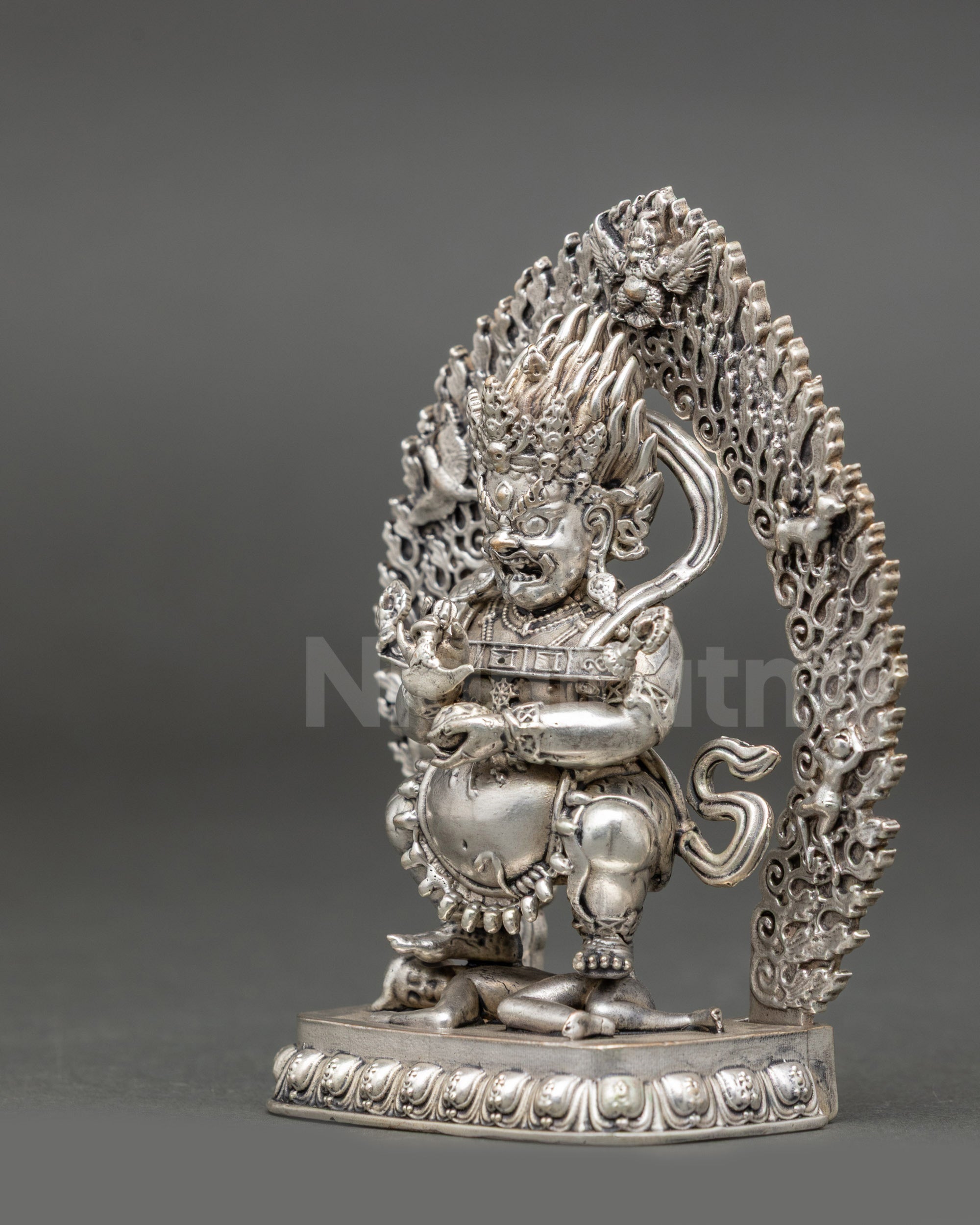 Sakya Mahakala Statue | Protective Deity Sculpture Handmade in Nepal