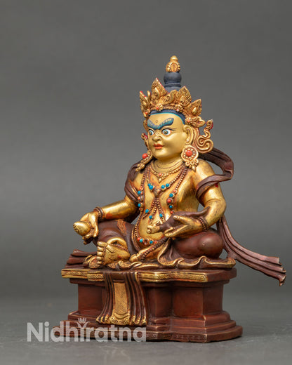 Dzambhala Statue | Hand-Crafted Himalayan Copper Sacred Art