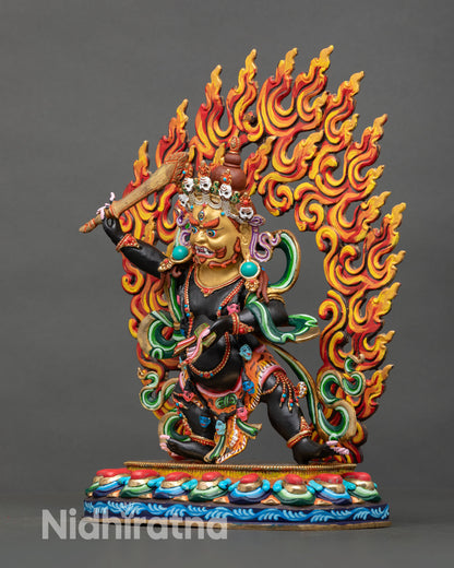 Black Manjushree Statue | Artisan-Crafted Buddhist Deity