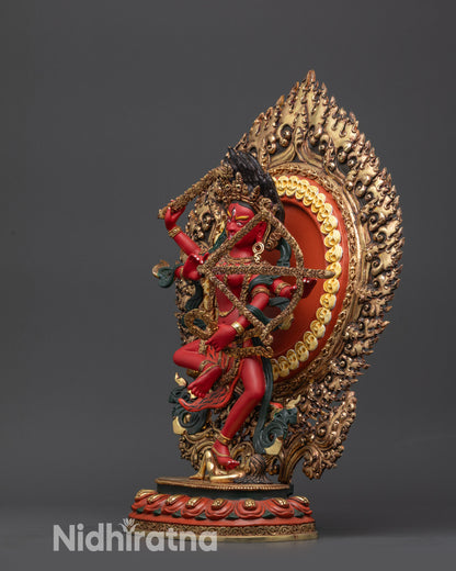 Fierce Dakini Kurukulla Statue | Traditional Himalayan Buddhist Artwork