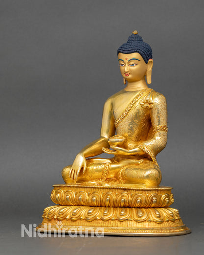 Tathagata Shakyamuni Buddha Statue | Gold Gilded Buddhist Art