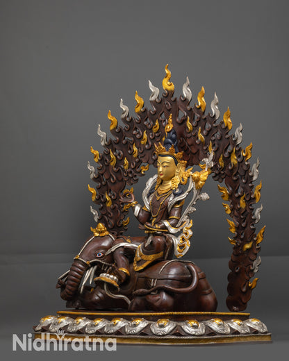 Samantabhadra Bodhisattva Statue Seated on Elephant | Buddhist Deity