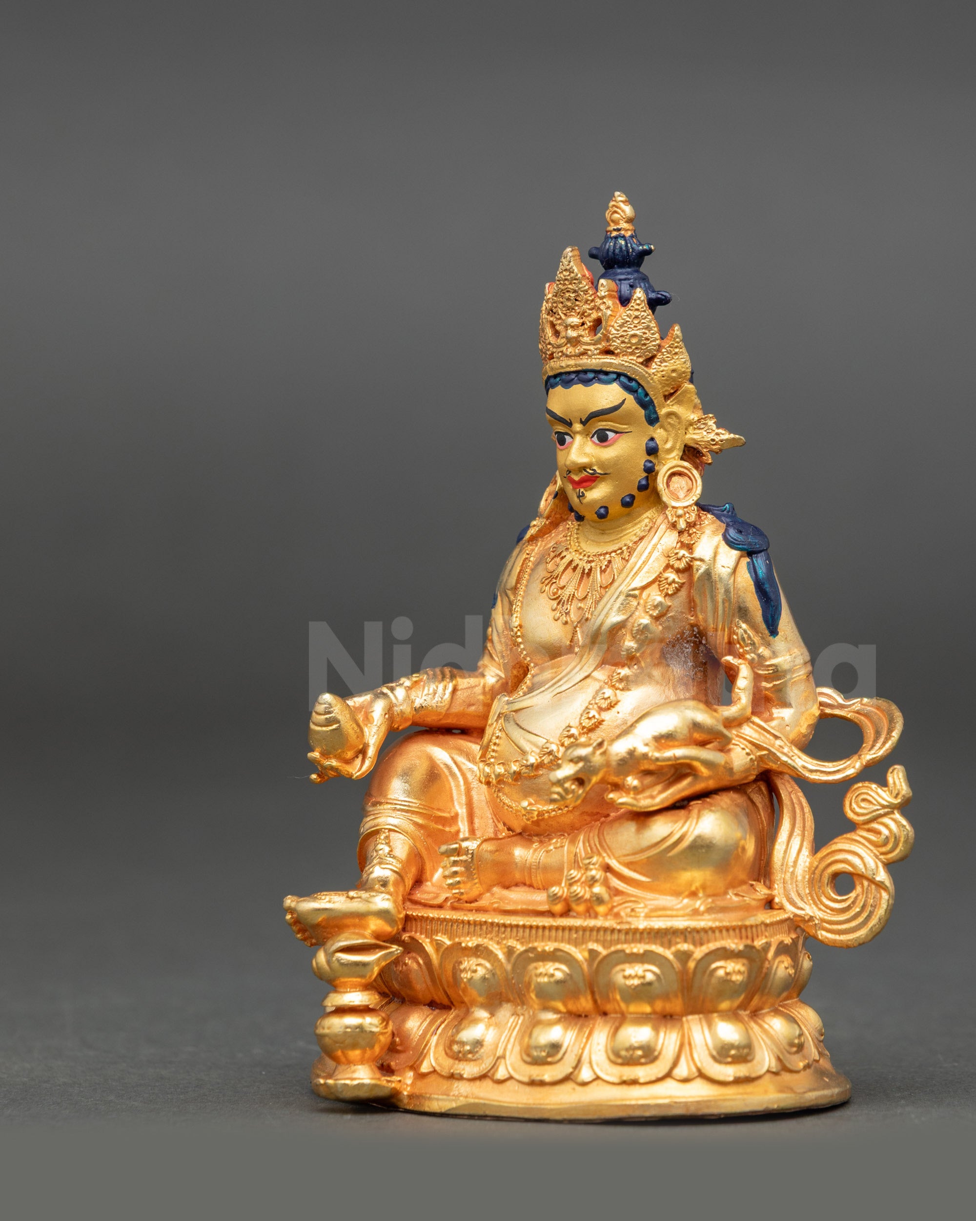 Dzambhala Statue | Electroplated Gold Fire-Gilded Buddhist Deity