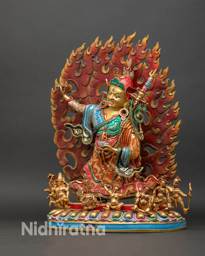 Standing Guru Rinpoche Statue | Buddhist Zen Decor from Nepal