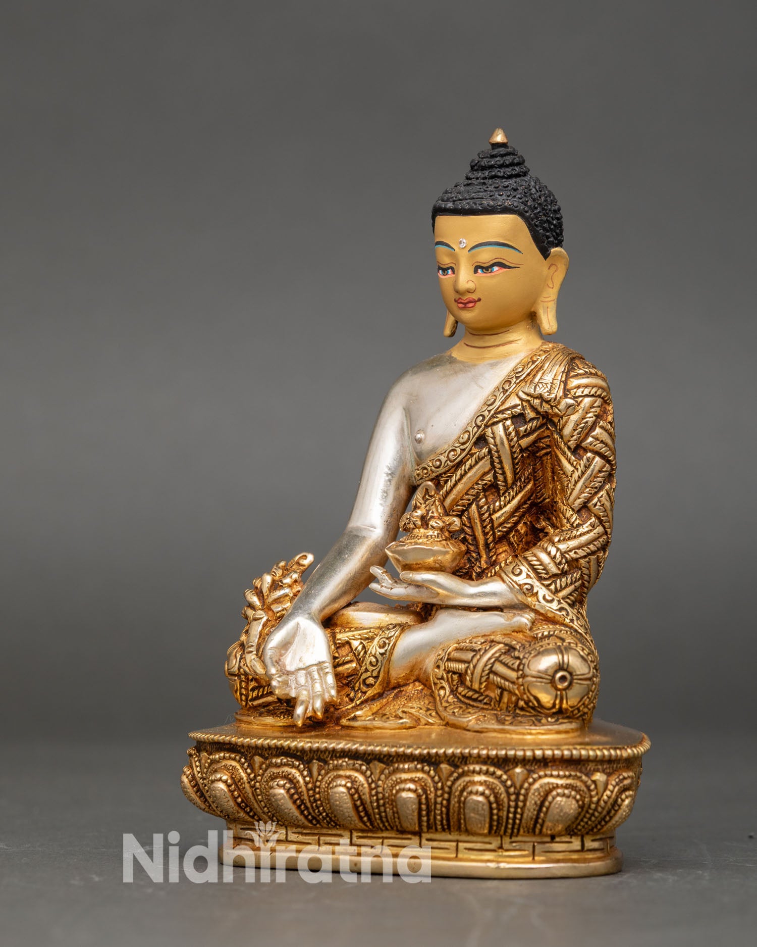 Medicine Buddha Statue – Handcrafted Tibetan Deity of Healing