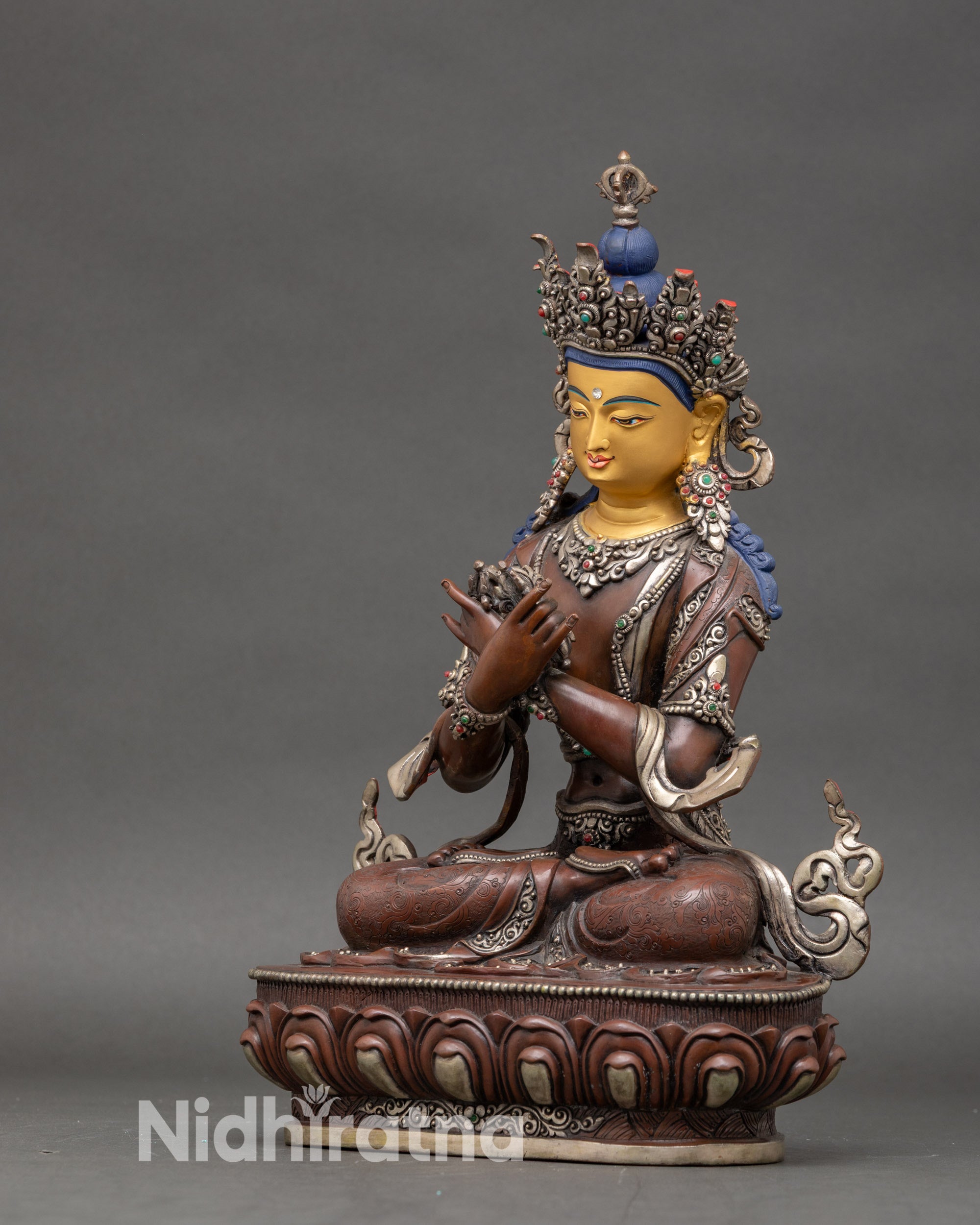 Vajradhara Statue | Oxidized Buddha Figurine for Devotional Practice