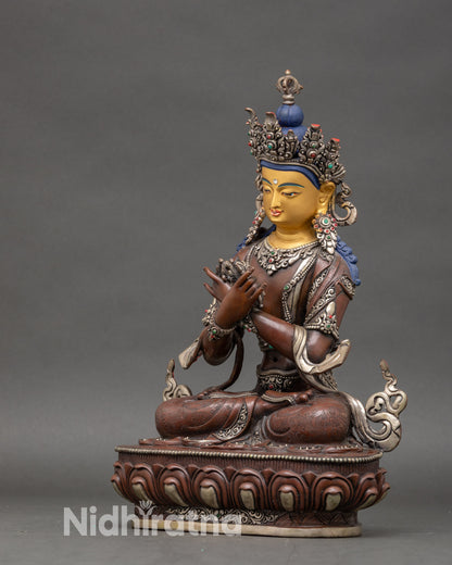 Vajradhara Statue | Oxidized Buddha Figurine for Devotional Practice