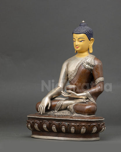 Oxidized Shakyamuni Buddha Statue for Home Decor