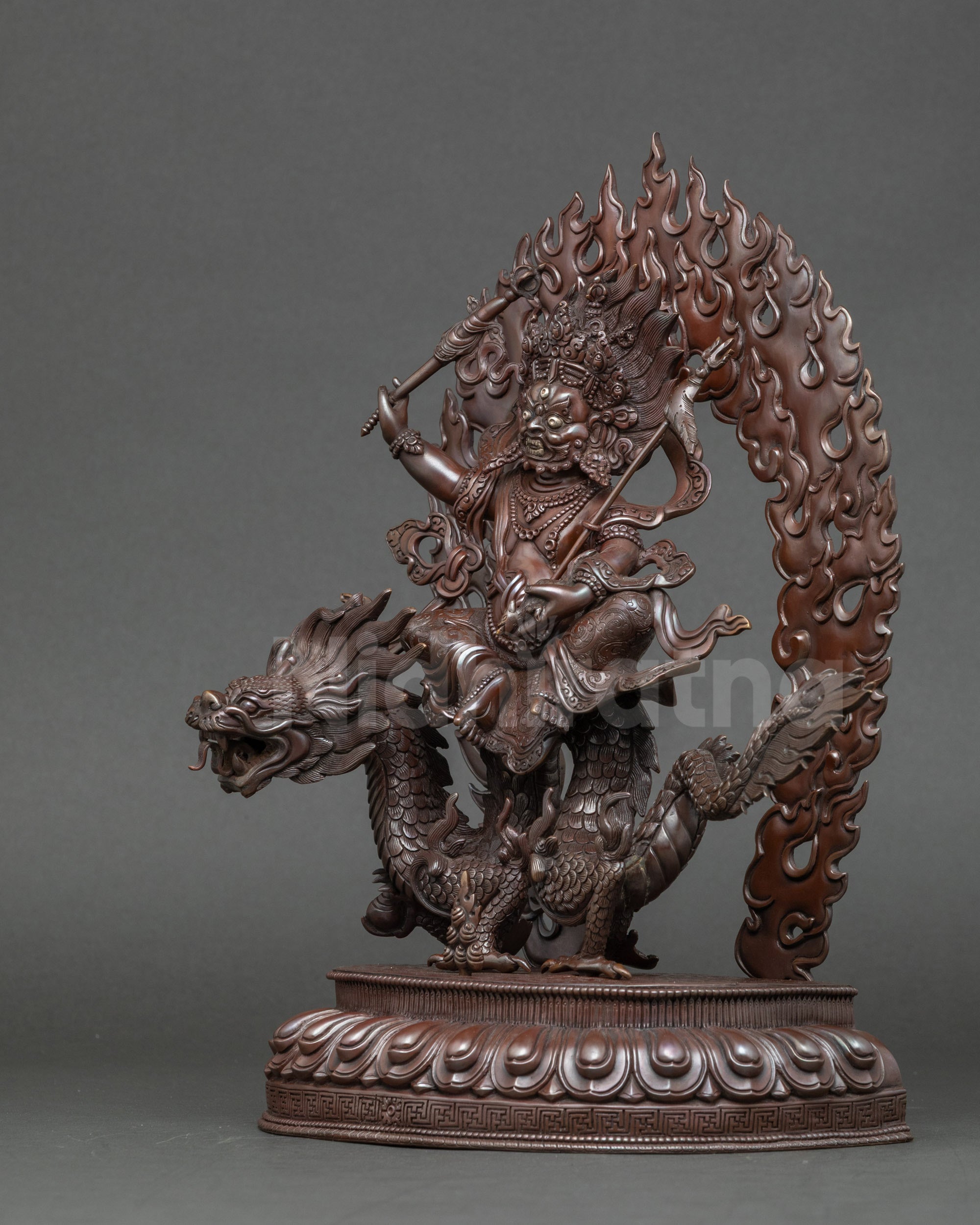 White Dzambhala Statue: Tibetan Deity of  protection and Wealth