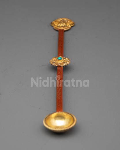 Ceremonial Tibetan Spoon | Sacred Ritual Utensil for Vajrayana Practice
