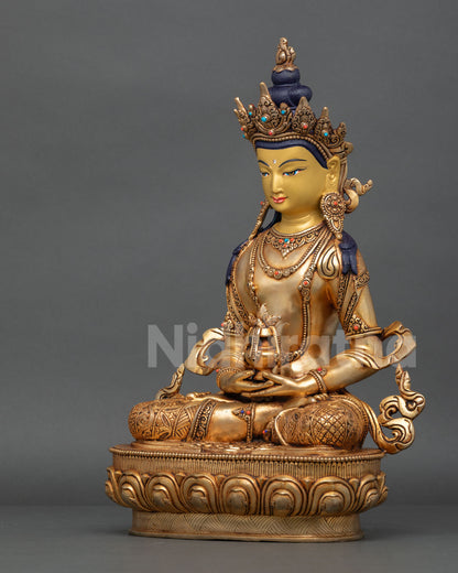 Amitayus Statue | Nepalese Copper Spiritual Artwork