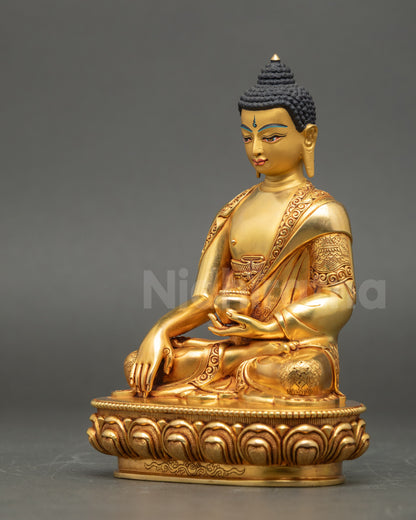 Buddha Shakyamuni Statue | Traditional Lost-Wax Cast Copper Art
