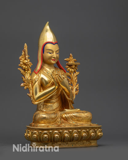 Je Tsongkhapa and His Disciples Statue Set | Buddhist Lama Statues