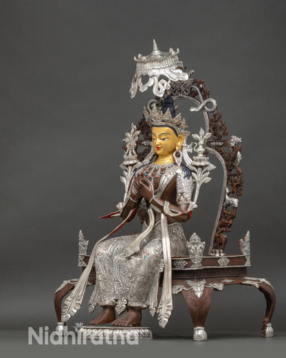 Handmade Maitreya Buddha Statue from Nepal | Future Buddha Art