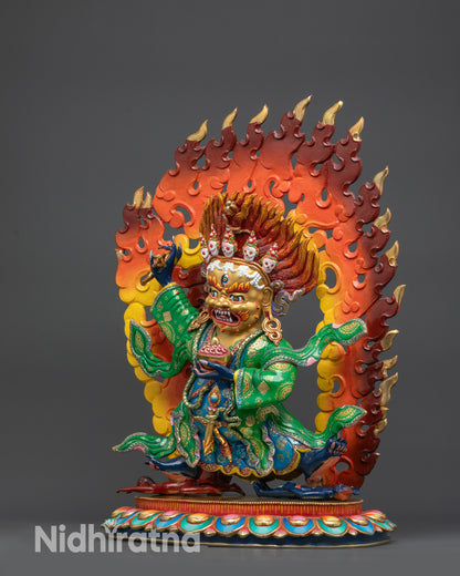 Mahakala Bernagchen Statue | Lost Wax Crafted Wrathful Deity Nepal
