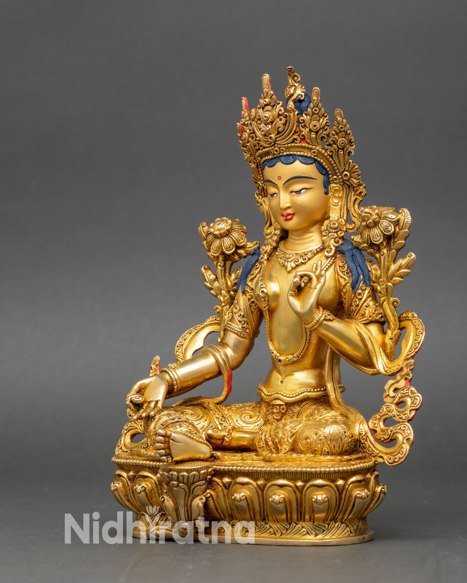 Beautiful Green Tara Statue for Spiritual Blessing