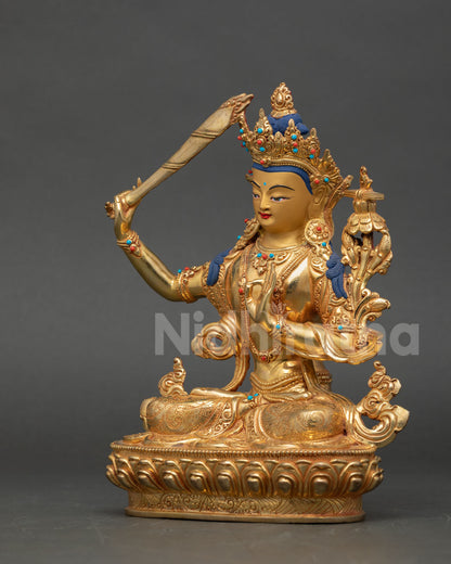 Buddhist Manjushri Statue | Handmade in Nepal