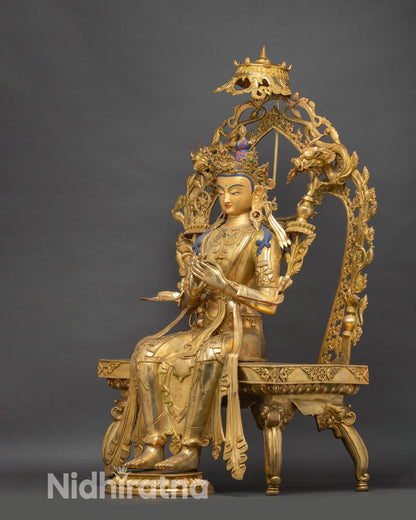 Maitreya Buddha Statue – Himalayan Buddhist Meditation Shrine Decor