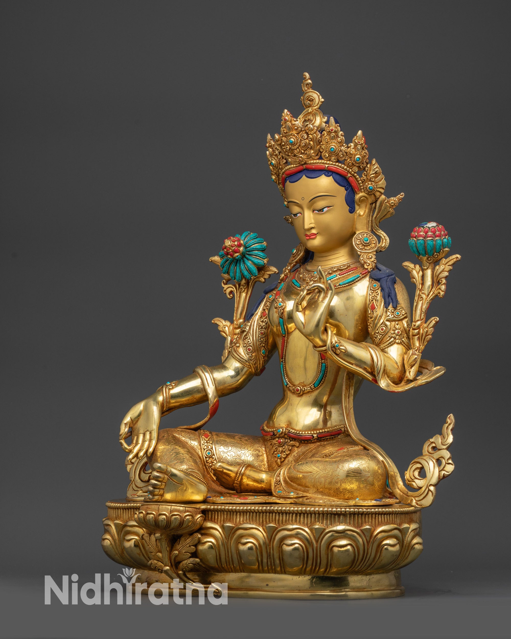 Divine Green Tara Statue | Authentic Sculpture for Spiritual Practices