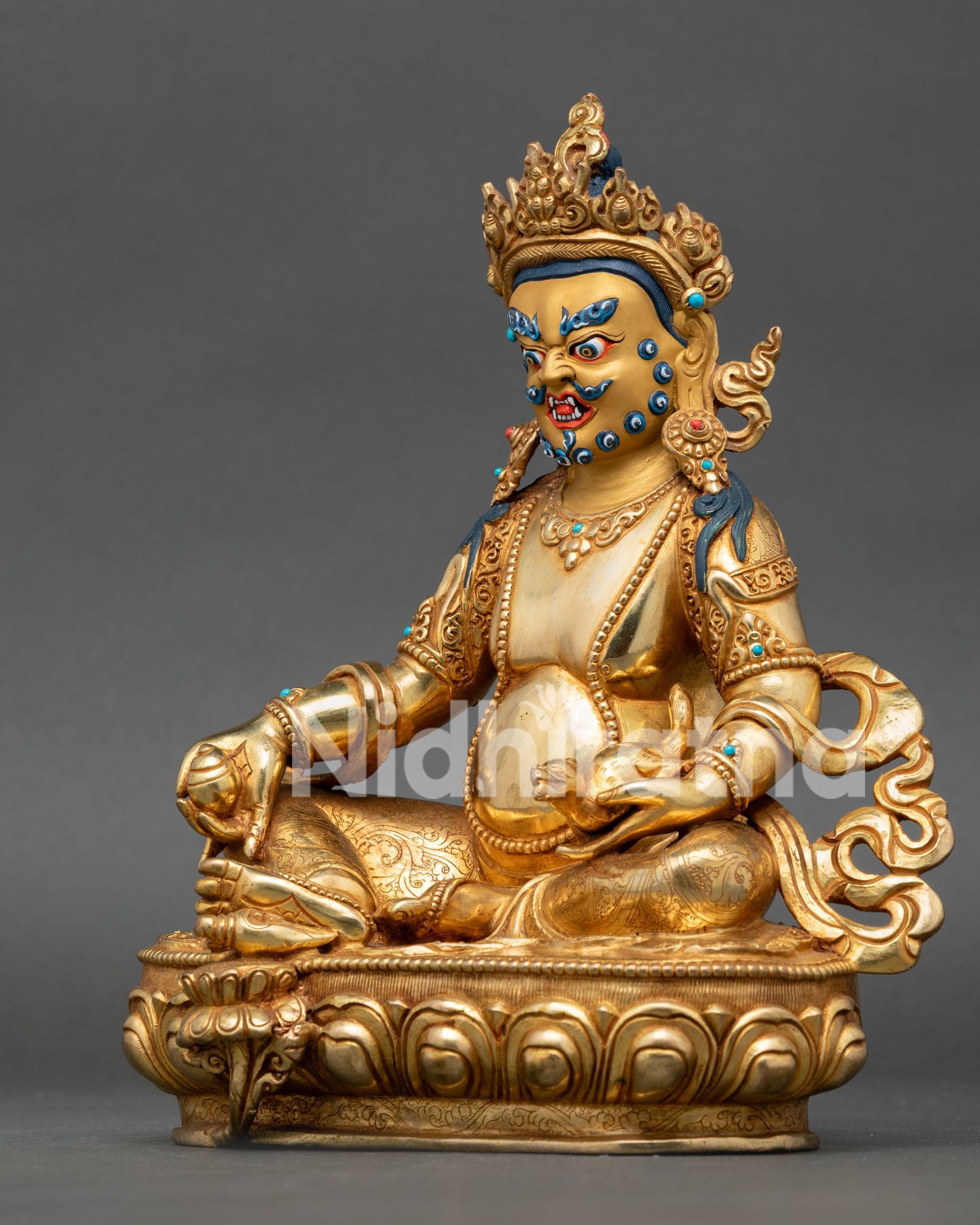 Dzambhala Statue | 24K Gold-Gilded Buddhist Sacred Art
