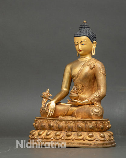 Tibetan Medicine Buddha Sculpture | Handcrafted in Nepal