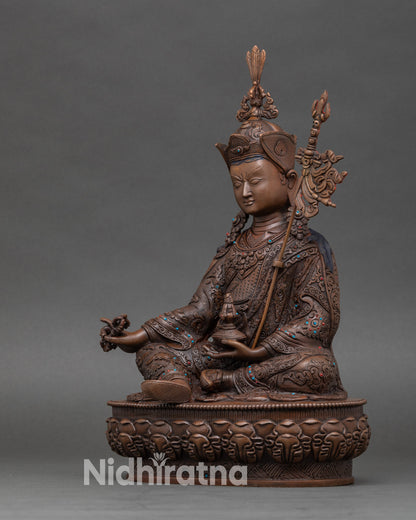 Divine Guru Rinpoche Statue | Traditional Himalayan Buddhist Art