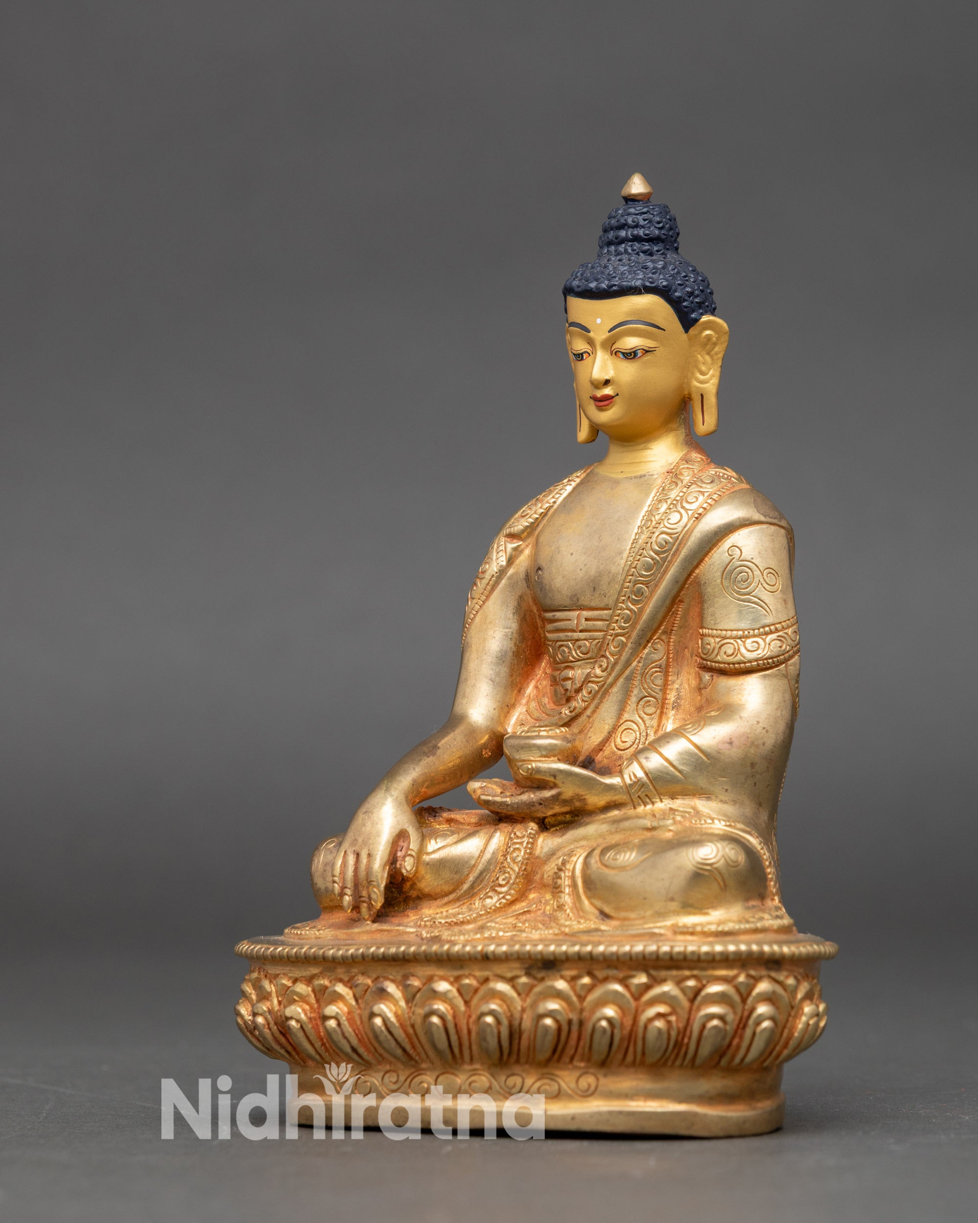 Buddha Shakyamuni Statue | Artisan-Made Copper Ritual Buddha from Nepal