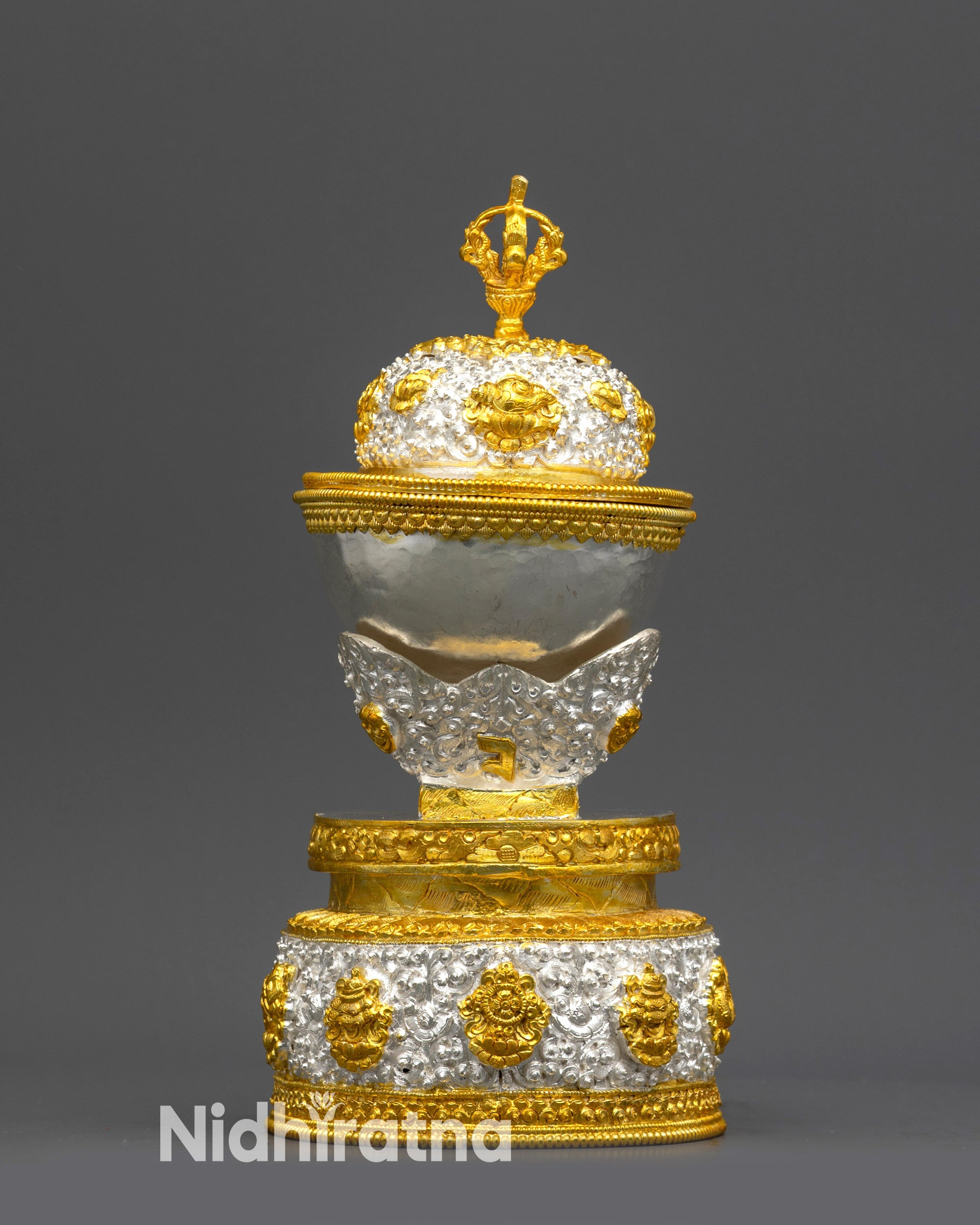 Ritual Kapala Skull Cup | Authentic Himalayan Buddhist Altar Vessel