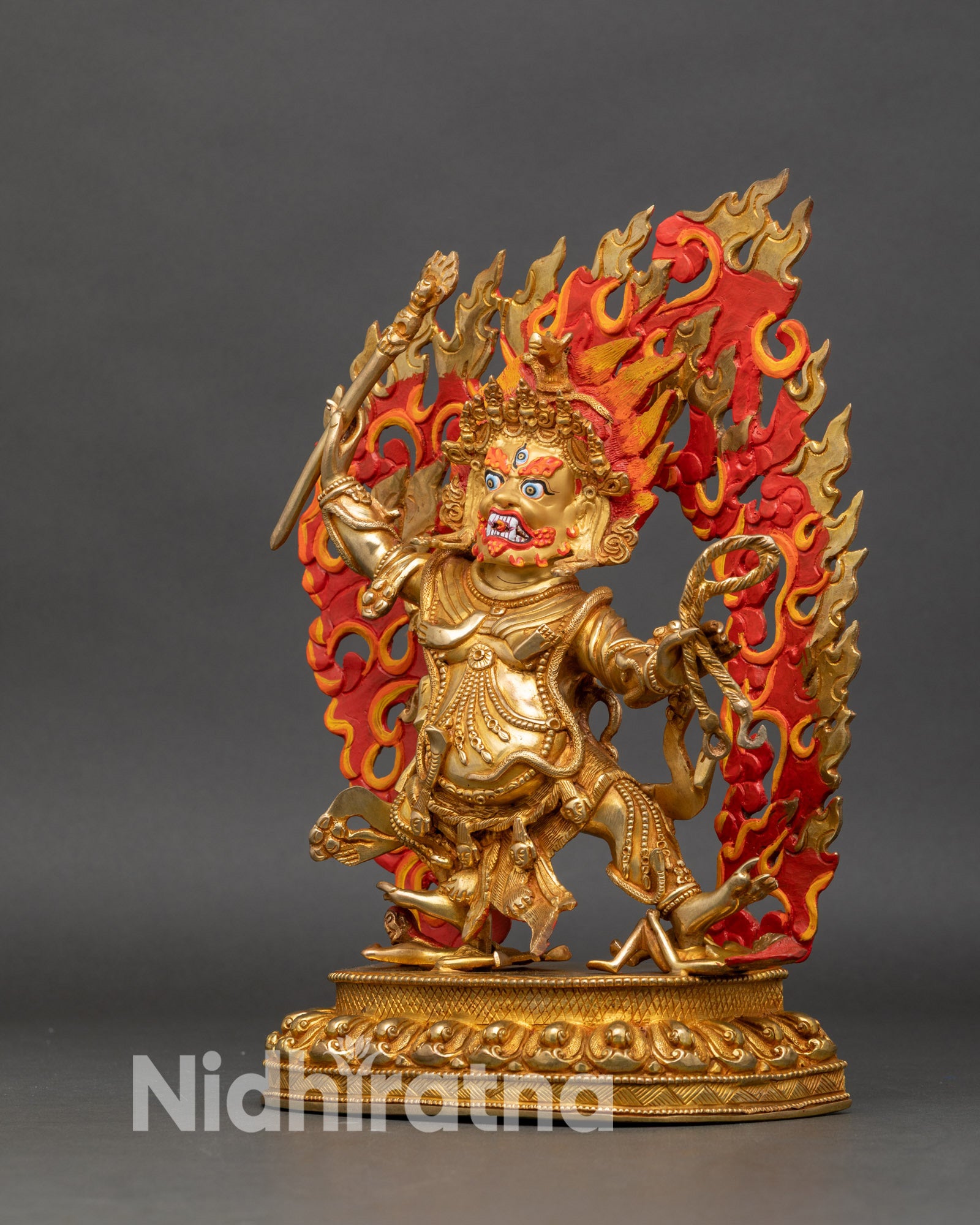 Hayagriva Statue | 24K Gold Gilded Sculpture from Nepal