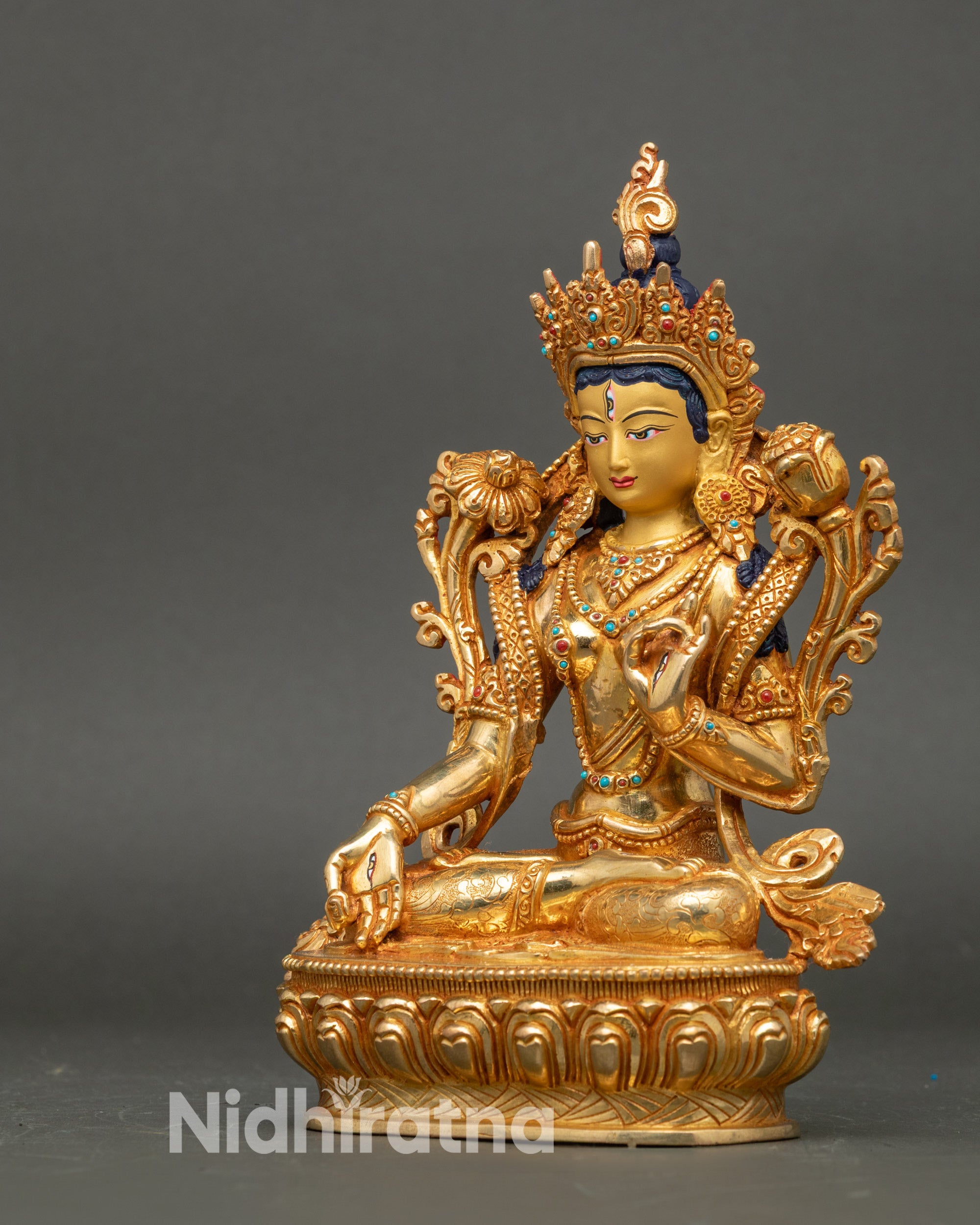 Handcrafted White Tara Statue for Healing and Spiritual Growth