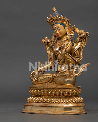 White Tara Statue | Seven-Eyed Goddess of Compassion