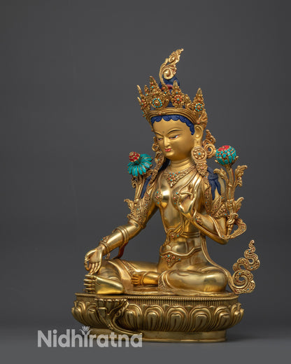 Honor Compassion with Jetsun Drolma Statue | Buddhist Art from Nepal