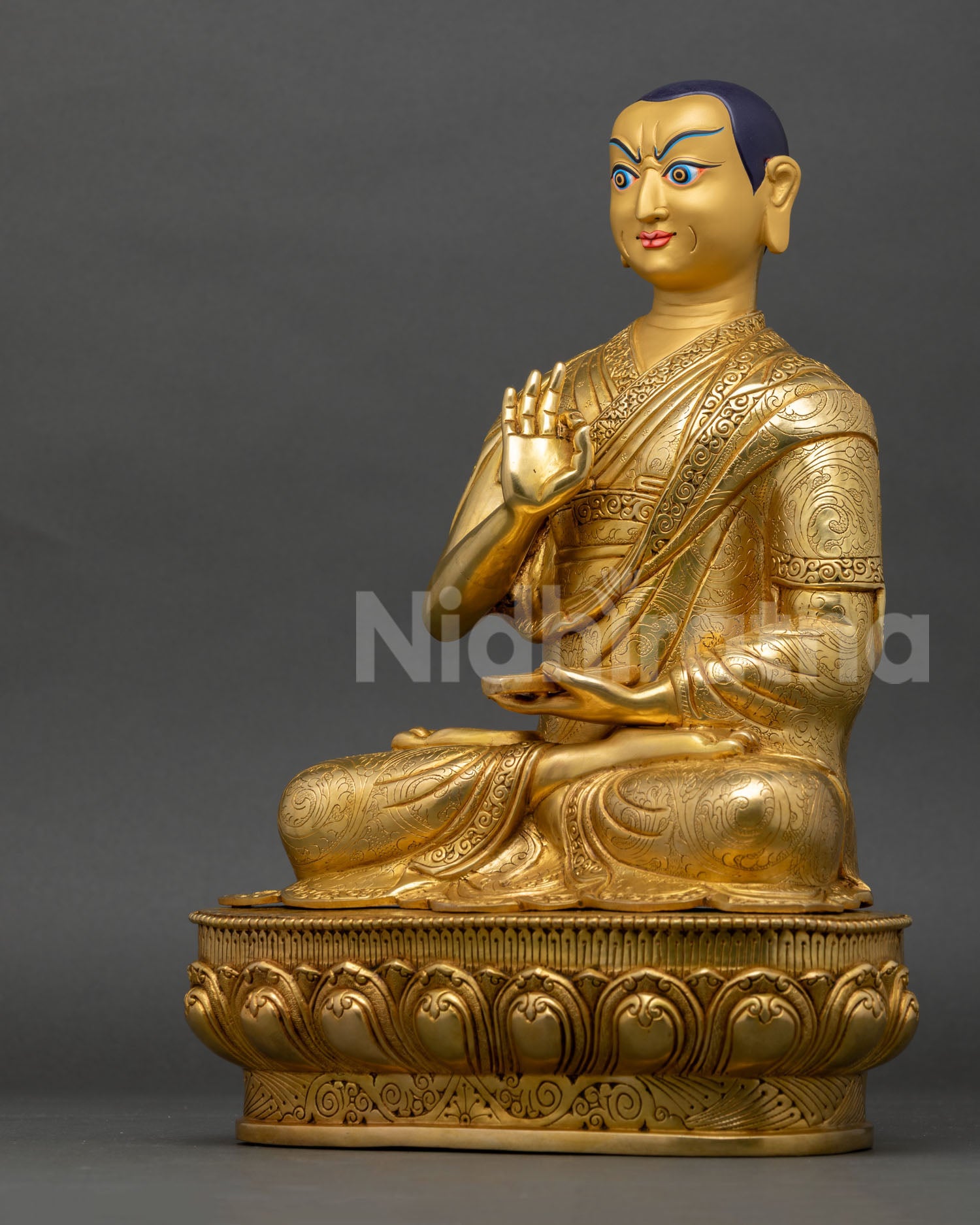 Je Tsongkhapa & Disciples Statue Set | Handcrafted Buddhist Art