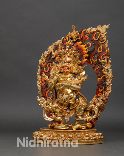 Sakya Mahakala Statue - Tibetan Guardian of Dharma