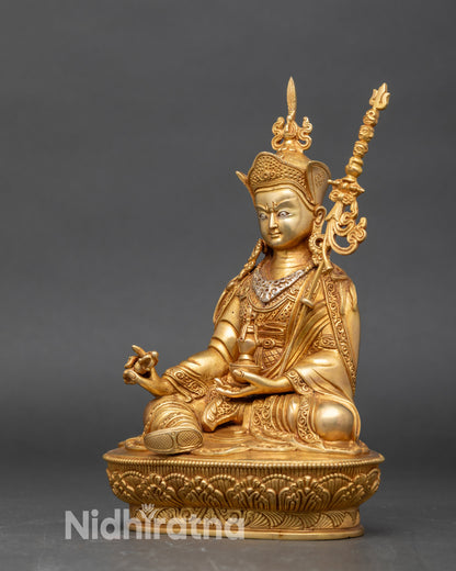 Divine Guru Rinpoche Statue | Hand-Carved Nepalese Artwork