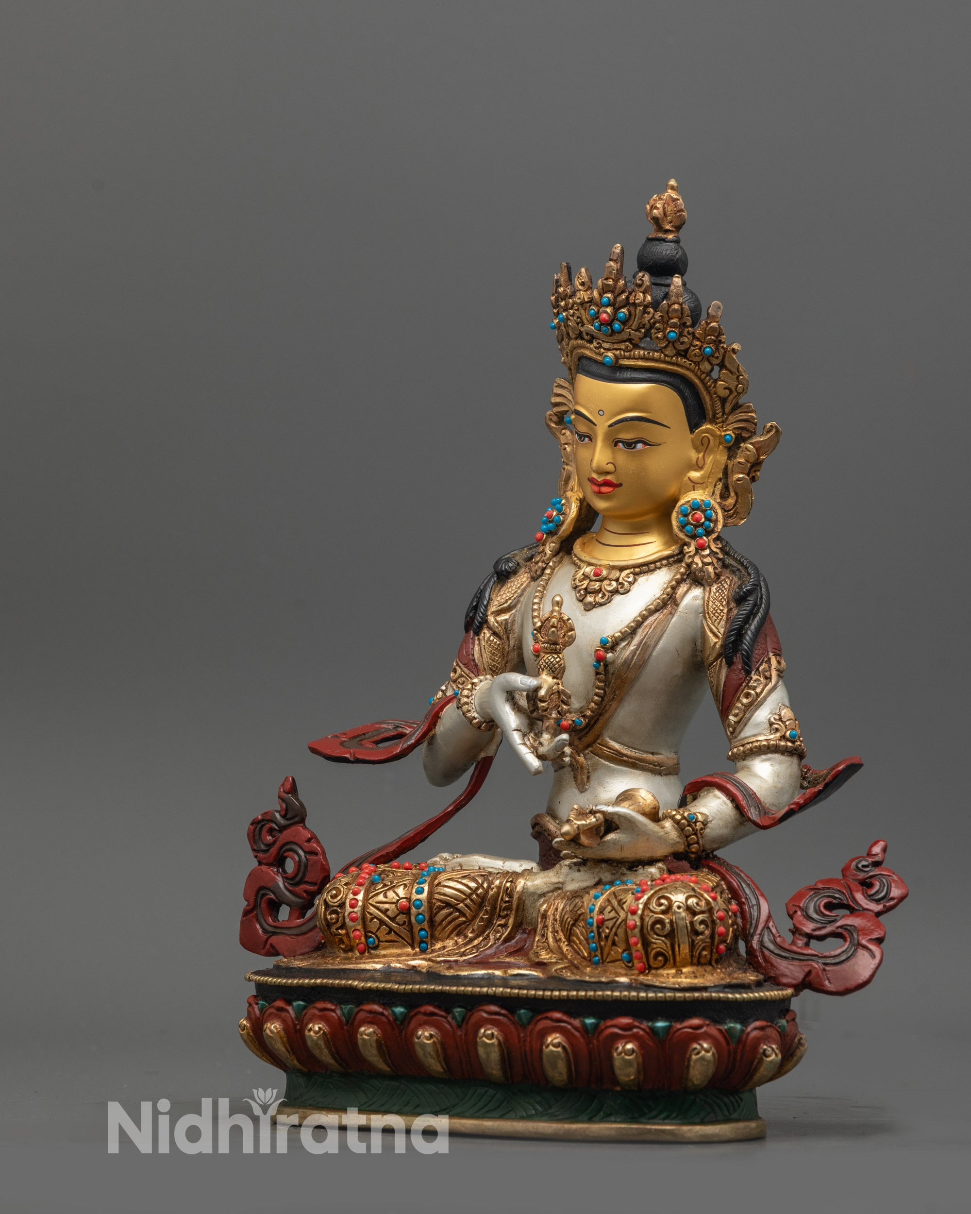 Handmade Vajrasattva Statue | Tibetan Buddhist Protector Sculpture