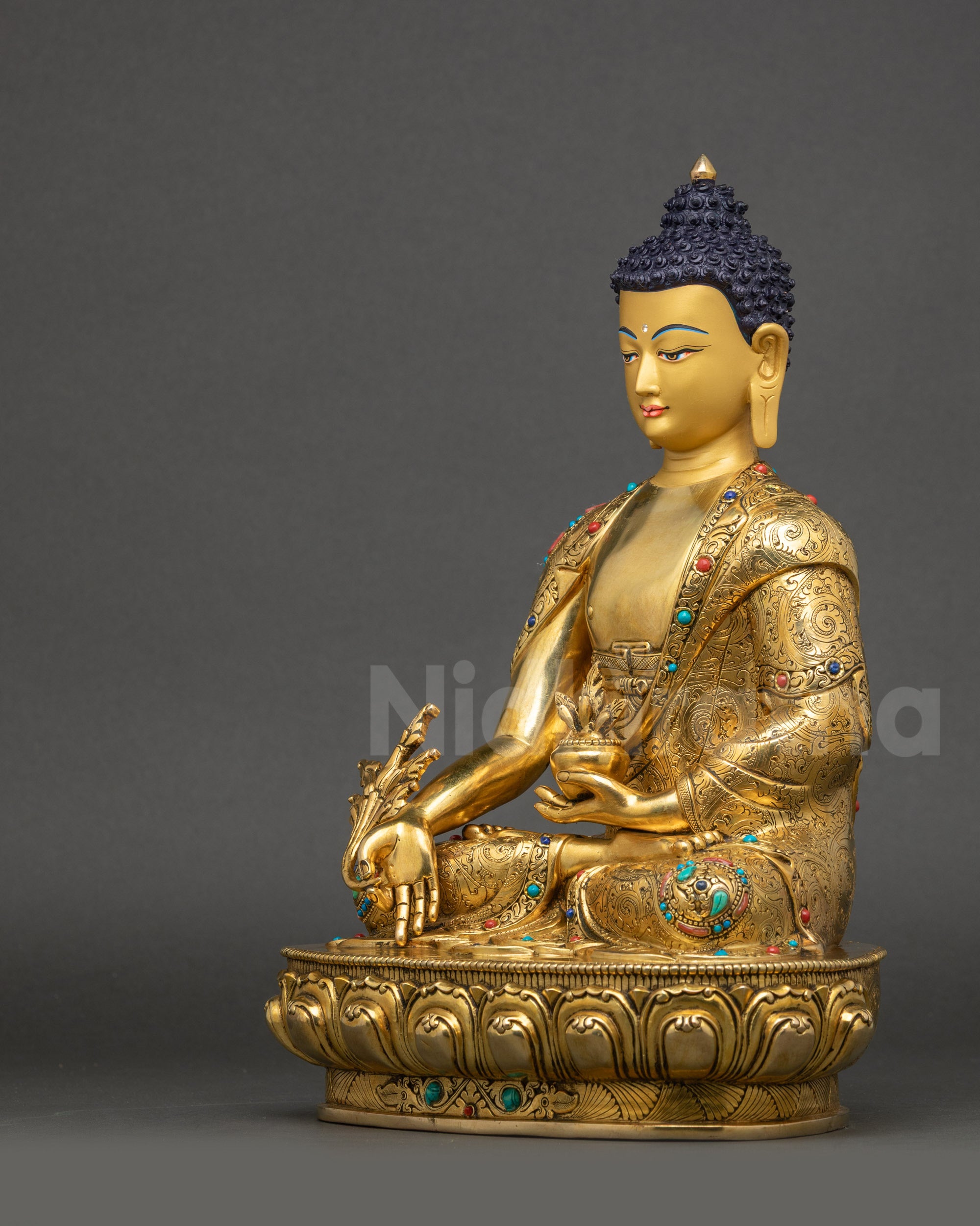 Three Buddha Statue Collection | Traditional Nepalese Buddhist Art