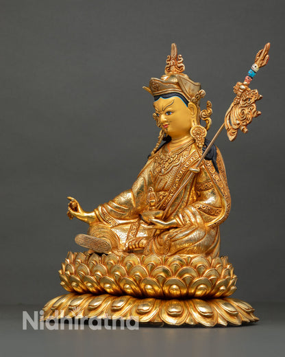 Guru Rinpoche Statue | Sacred Vajra Master Sculpture